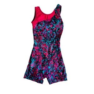 Girls Motionwear Pink and Blue Girls Unitard/Leotard